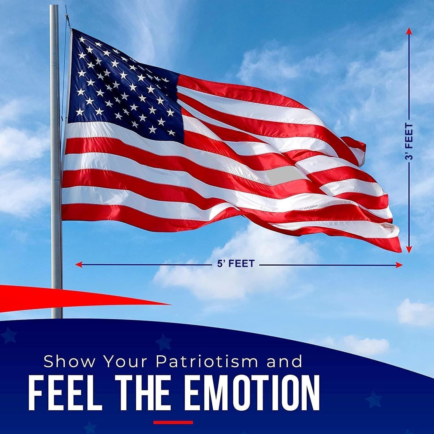 🔥 Last Chance! 50% OFF – 2026 Premium Embroidered American Flag  Celebrate Freedom with Stars that Shine!