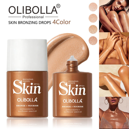 🤎 Bronzing Drops Tinted Serum 🌿 No Heavy Makeup Needed-8QY1