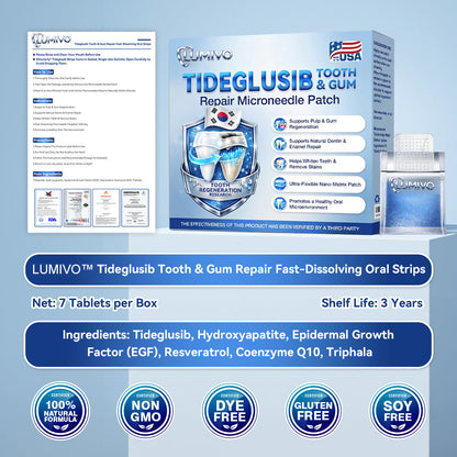 LUMIVO® 🦷 Tideglusib Oral Strips 💡 Fast-Dissolving Tooth & Gum Care for Stronger, Healthier Smiles 😁