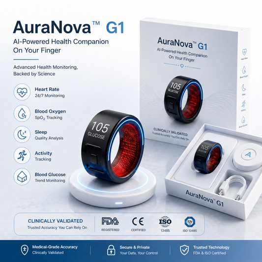 🎉 70% OFF Launch Offer🔥AuraNova™ G1 Non-Invasive Smart Ring