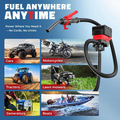🔥LAST DAY 49% OFF-Portable Cordless Fuel Transfer Pump – Quick & Easy Fueling for Cars, Generators, Lawn Mowers | DeWalt 20V & Milwaukee 18V Compatible