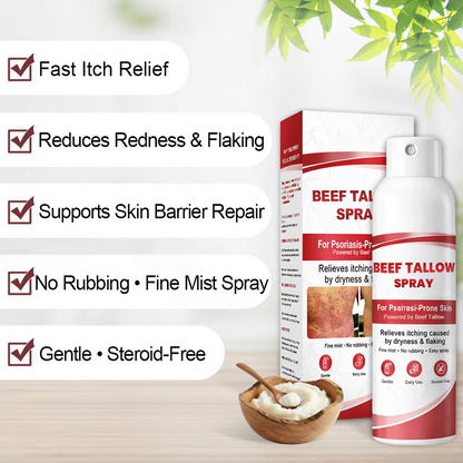 Beef Tallow Spray for Itchy, Flaky Psoriasis Skin