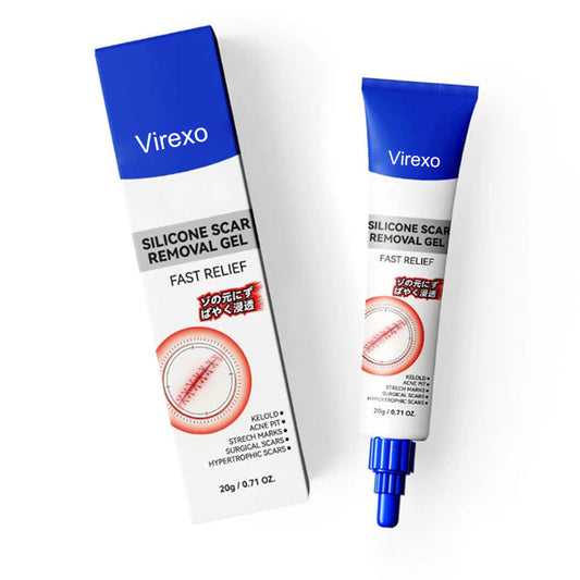 Silicone Scar Gel for Old and New Scars, Scar Treatment for Acne Surgical Burn and Stretch Marks, Medical Grade Silicone Scar Gel, Fast Absorbing