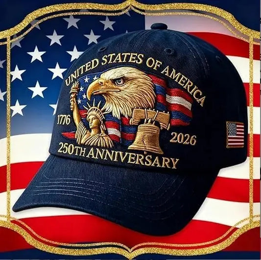 🦅USA 250th Anniversary Eagle Cap 🇺🇸 🧢Celebrate American Pride In Legendary Style-8JX3