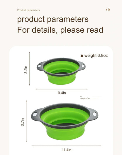 🌟 Foldable Round Colander with Self-Draining Base & Wiper Scraper | Non-Slip Collapsible Salad, Fruit & Veggie Washing Basket 🍓🥗 | Space-Saving Kitchen Helper!