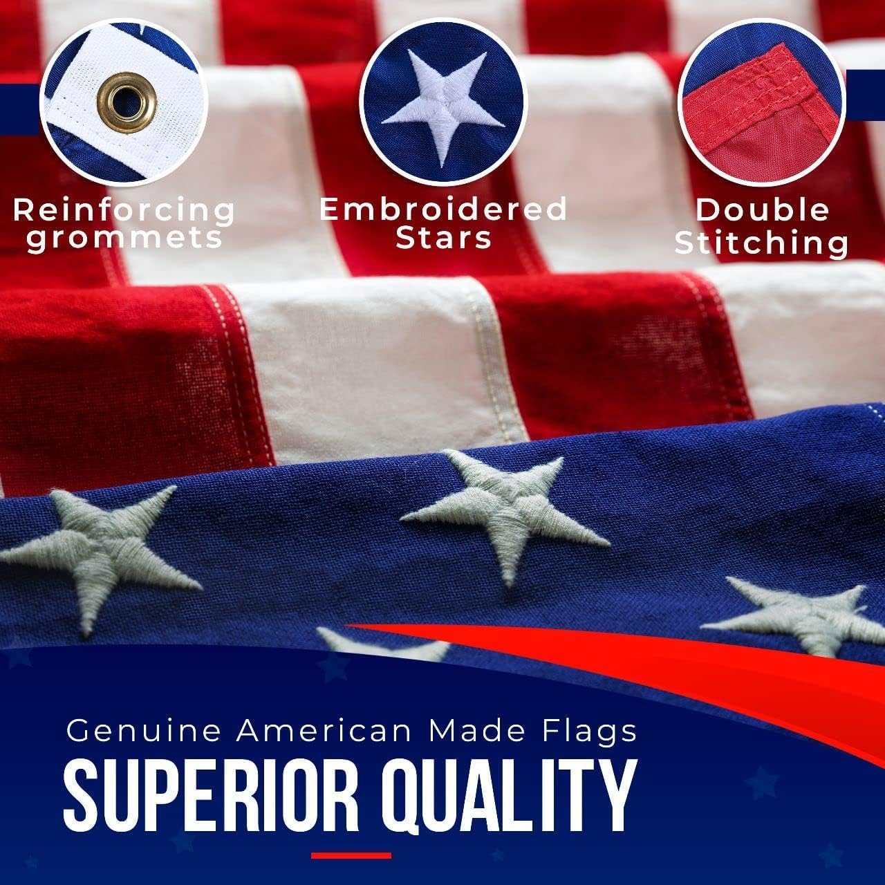 🔥 Last Chance! 50% OFF – 2026 Premium Embroidered American Flag  Celebrate Freedom with Stars that Shine!
