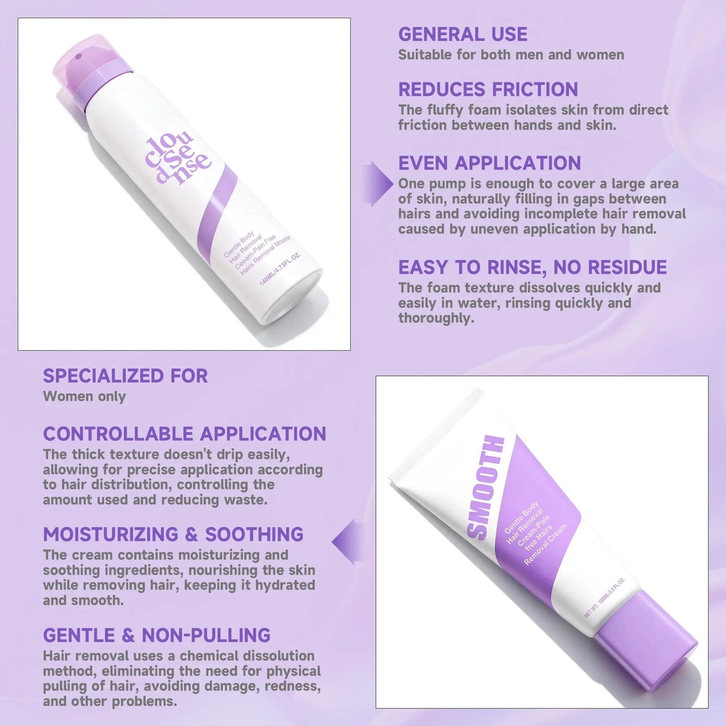 Furzero™ Fast-Acting Hair Removal Mousse – Smooth Skin in Minutes