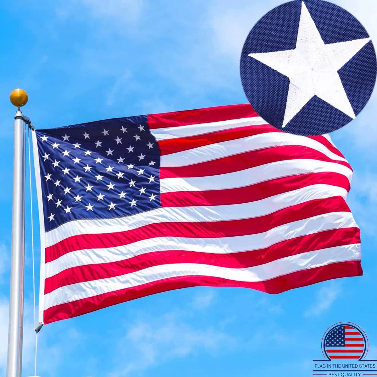 🔥 Last Chance! 50% OFF – 2026 Premium Embroidered American Flag  Celebrate Freedom with Stars that Shine!