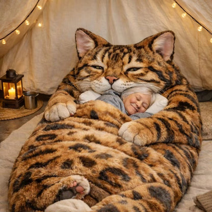 🔥Hot Sale 49% off🌟🐱 Fluffy cat sleeping bag– Soft, Warm & Purrfectly Cozy😴💤
