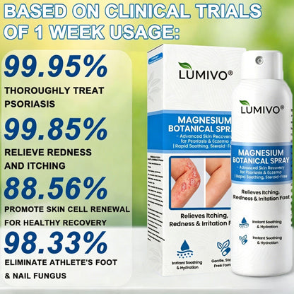 🔥LUMIVO® Magnesium Botanical Spray – Advanced Skin Recovery for Psoriasis & Eczema | Rapid Soothing, Steroid-Free