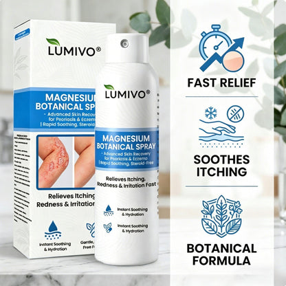🔥LUMIVO® Magnesium Botanical Spray – Advanced Skin Recovery for Psoriasis & Eczema | Rapid Soothing, Steroid-Free