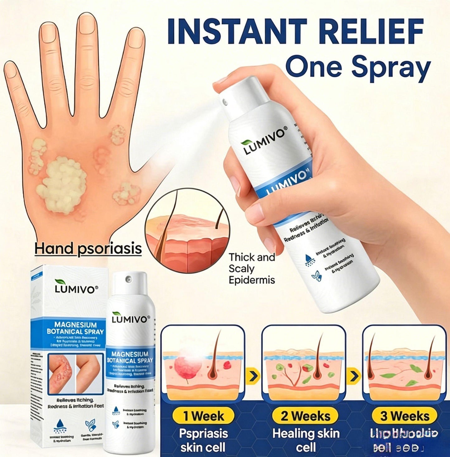 🔥LUMIVO® Magnesium Botanical Spray – Advanced Skin Recovery for Psoriasis & Eczema | Rapid Soothing, Steroid-Free